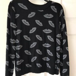 Black & Silver sweater! Worn once! Very pretty!
